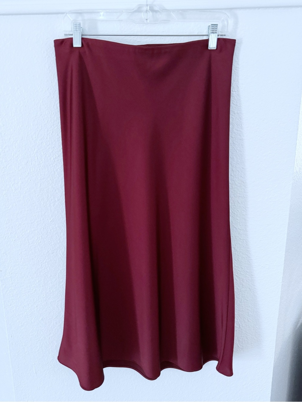 J. Crew Burgundy Slip Skirt SZ M